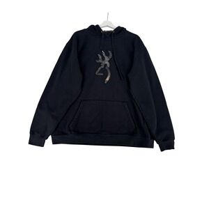 Browning Hoodie Mens XX-Large Black Realtree Camo Buckmark Pullover Sweatshirt